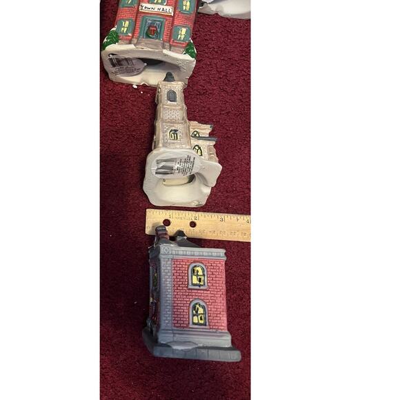 Greenbrier INT'L Christmas Houses/Buildings NO LIGHTS BLDGS ONLY Set Of Ten (10) - Picture 10 of 13